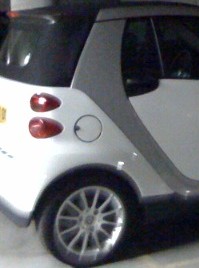 Sticker BLANC trappe essence fortwo 451